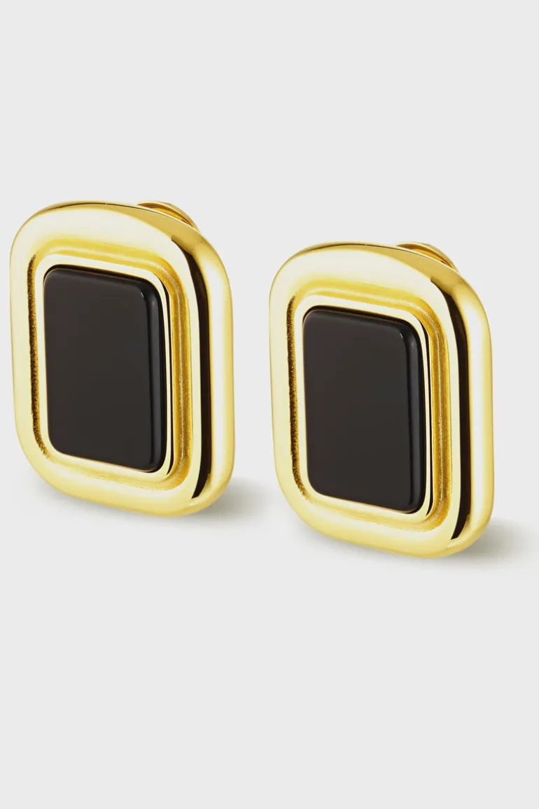 MARGAUX EARRINGS . BLACK .