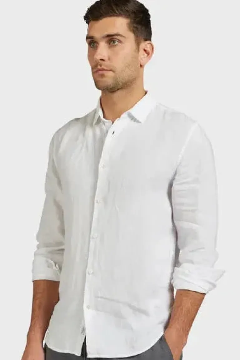 MICK LINEN SHIRT WHITE