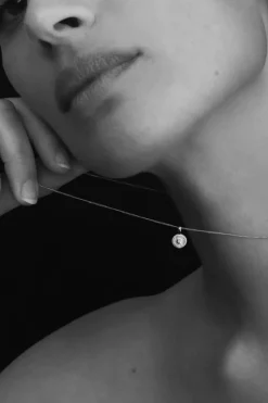 MINA NECKLACE EMERALD SILVER