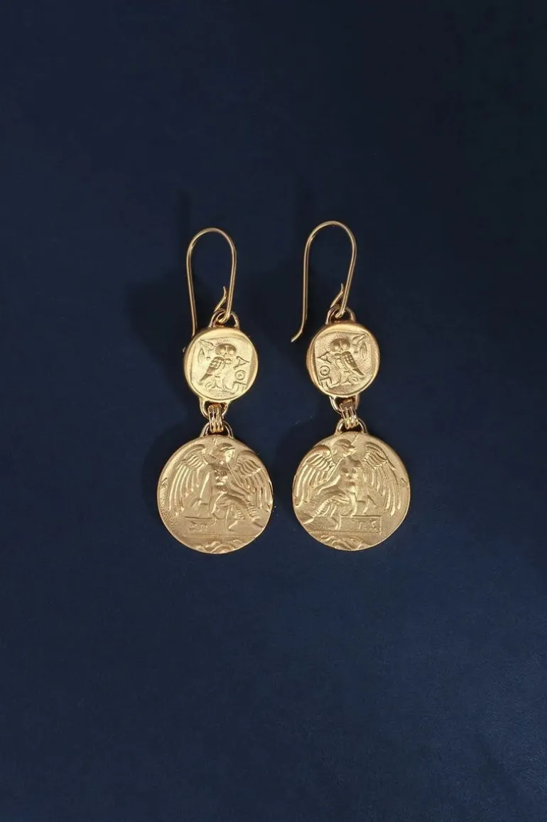 Mythos Earrings Gold Vermeil