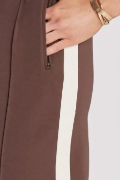 Noah Cropped Pant - Chocolate Cream Stripe