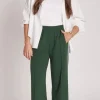 Noah Cropped Pant - Green Stripe