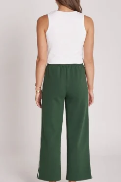 Noah Cropped Pant - Green Stripe