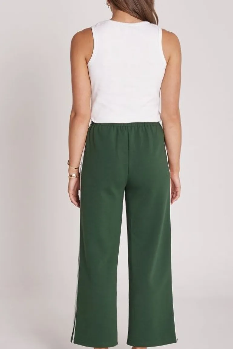 Noah Cropped Pant - Green Stripe