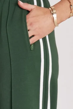 Noah Cropped Pant - Green Stripe