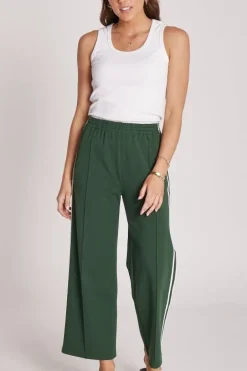 Noah Cropped Pant - Green Stripe