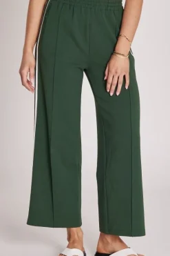 Noah Cropped Pant - Green Stripe