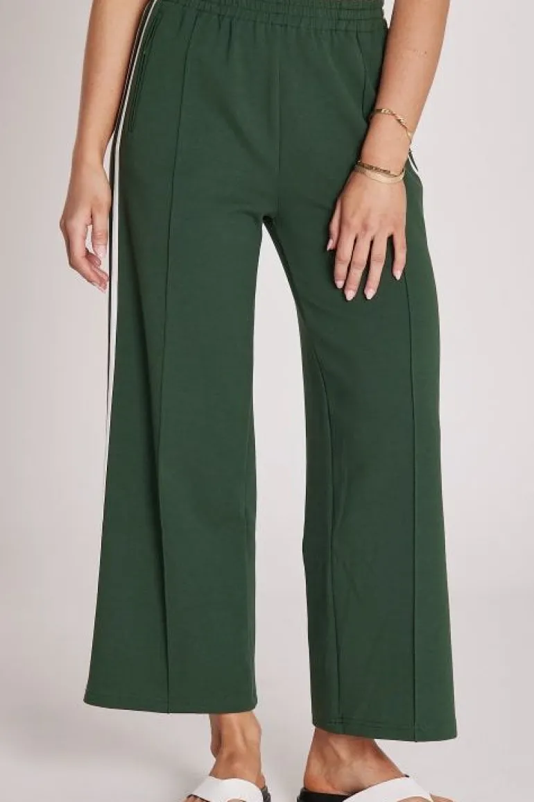 Noah Cropped Pant - Green Stripe