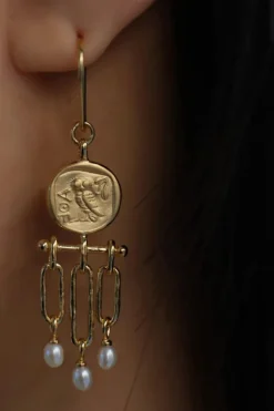Palas Chandelier Earrings Gold Vermeil