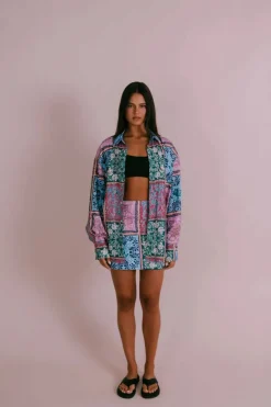 Poet Mini Skirt - Paisley Tile