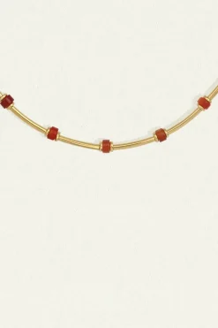 Pompeii Beaded Necklace Gold Vermeil