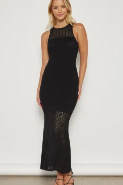 Racer Crochet Knit Maxi
