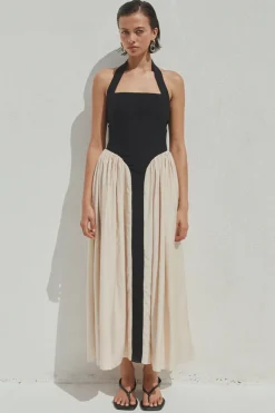 Sammi Midi Dress Black/Cream