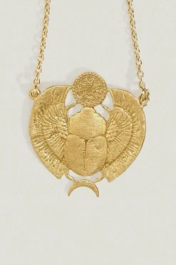 Scarab Necklace Gold
