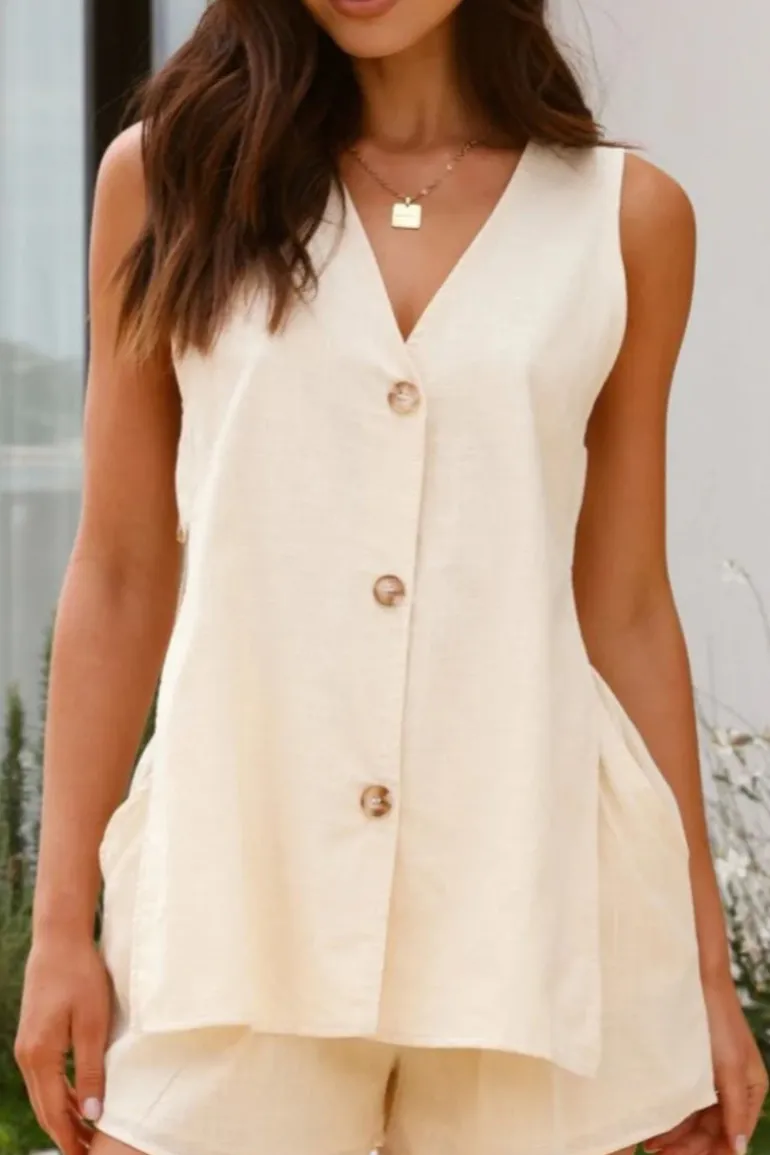 Side Panel Vest BUTTER