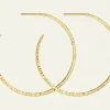 Simple Hoop Hammered Gold