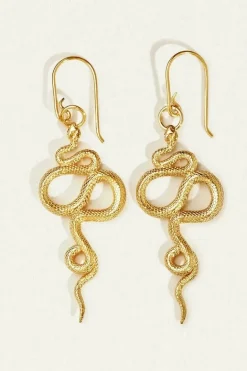 Snake Earrings Gold