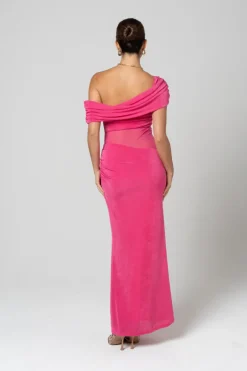 Splice Pink Velvet Dress