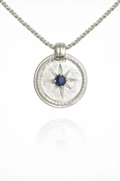 Stella Necklace Silver Cross brushed