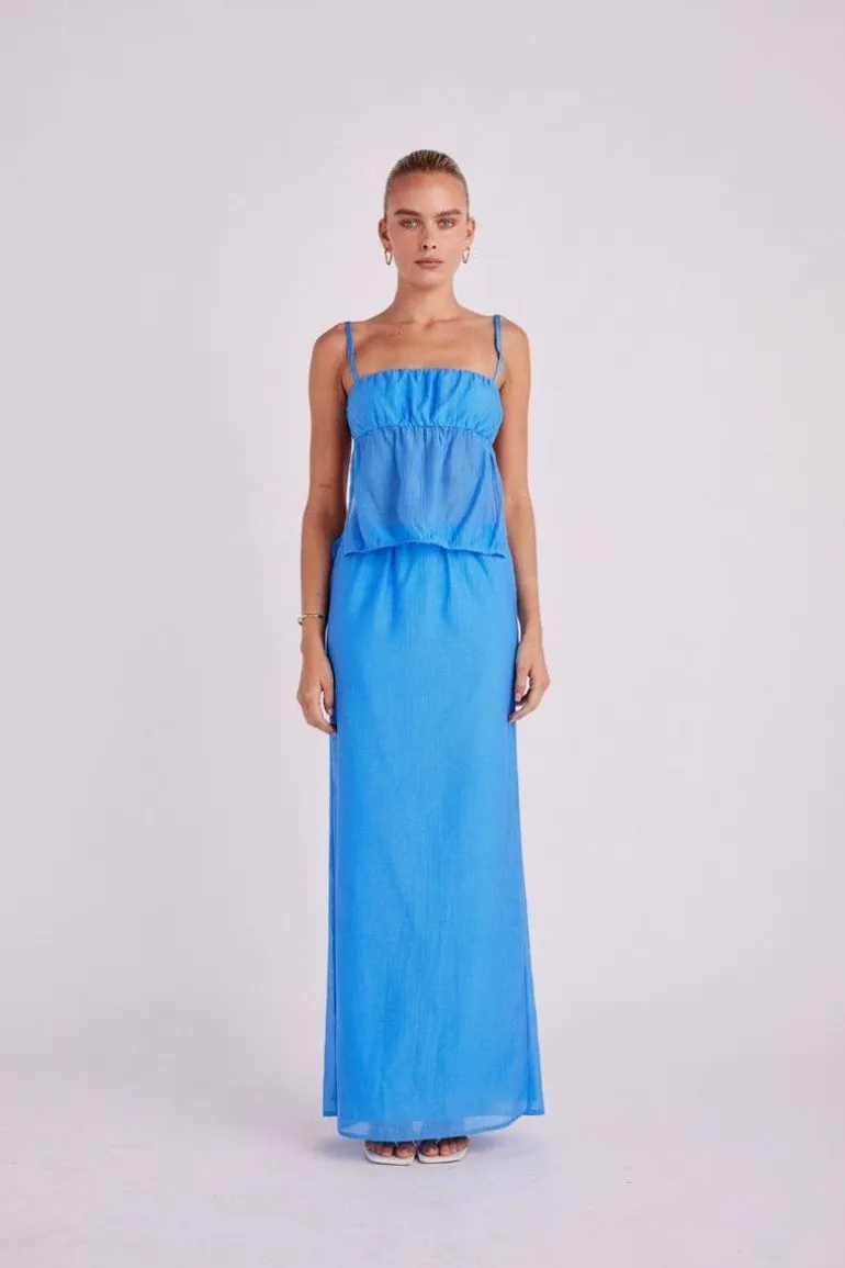 STILETA MAXI SKIRT - MARINE