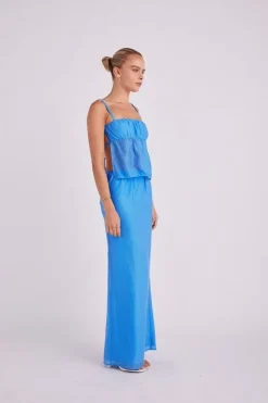 STILETA MAXI SKIRT - MARINE