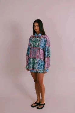 Sylvia Shirt - Paisley Tile