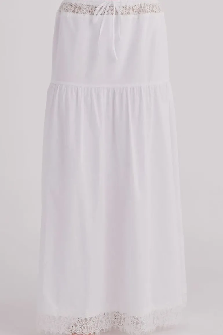 Talena Maxi Skirt White