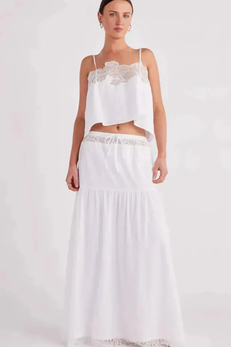 Talena Maxi Skirt White