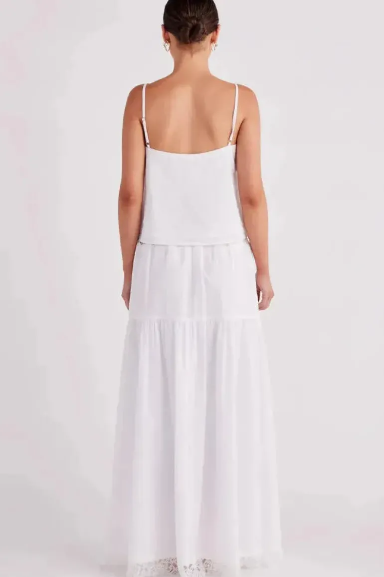 Talena Maxi Skirt White