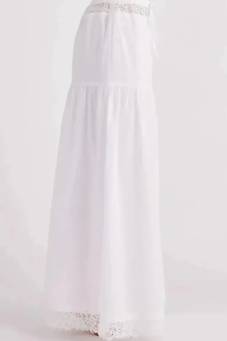 Talena Maxi Skirt White