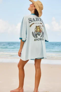 THE VERY OVERSIZED YOU'RE ENOUGH TEE - SKY