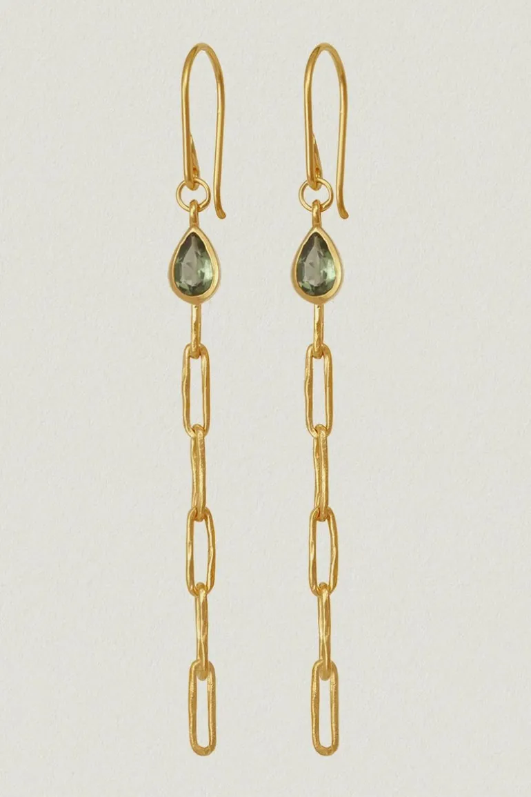 Tilia Earrings Apatite Gold