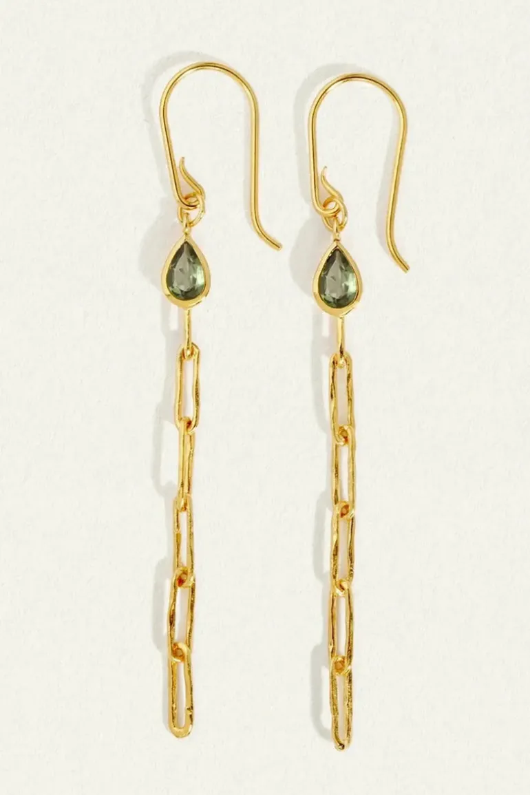 Tilia Earrings Apatite Gold
