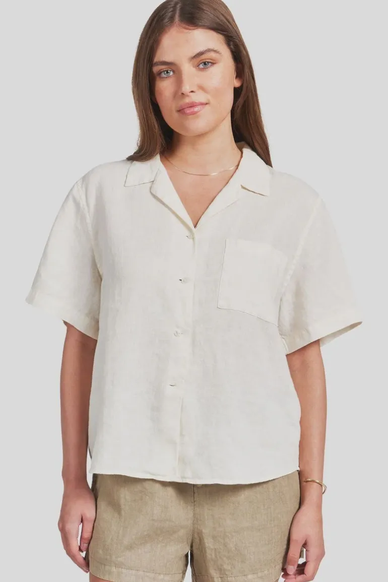 Vacation Short Sleeve Shirt Light Almond