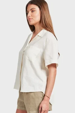 Vacation Short Sleeve Shirt Light Almond