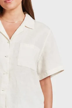 Vacation Short Sleeve Shirt Light Almond