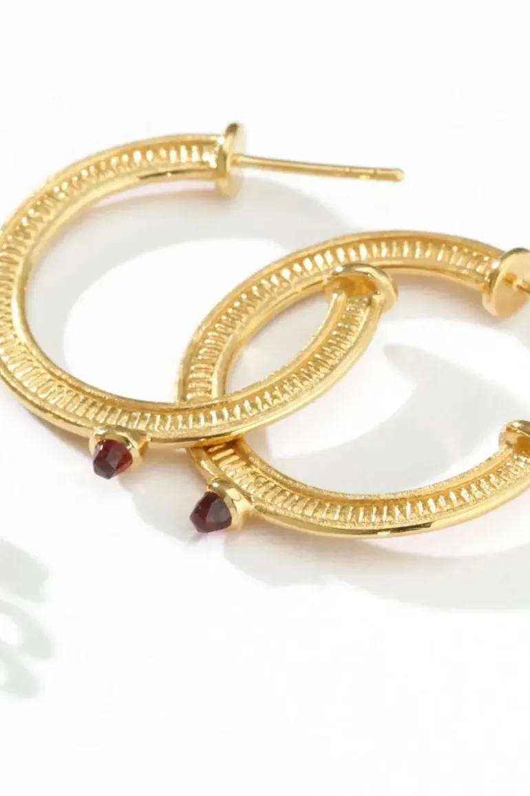 Vulcan Hoop Earrings Gold