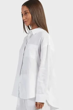 WOMENS Hampton Linen Shirt - White